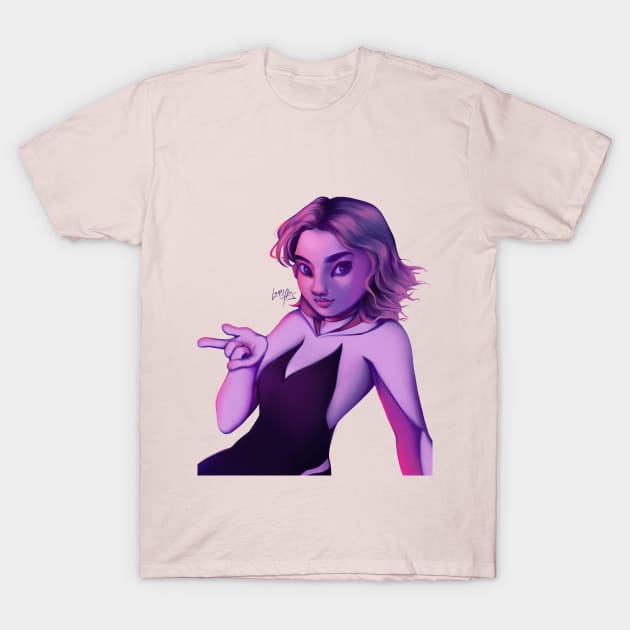 Spider Gwen T-Shirt by LanxiArts